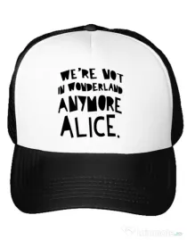 Sapca personalizata Not in wonderland Alb