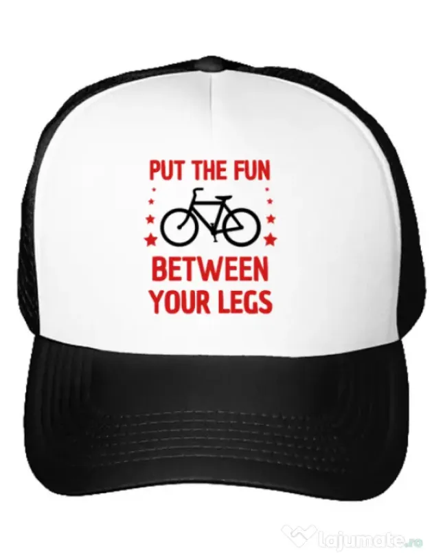 Sapca personalizata Put the fun Between your legs Alb