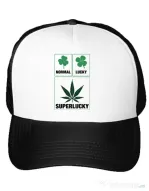 Sapca personalizata Super lucky Alb