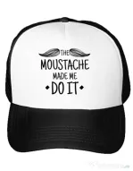 Sapca personalizata The moustache Alb