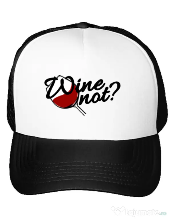 Sapca personalizata Wine not Alb