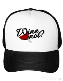 Sapca personalizata Wine not Alb