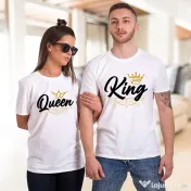 Set Tricouri Cuplu King & Queen 