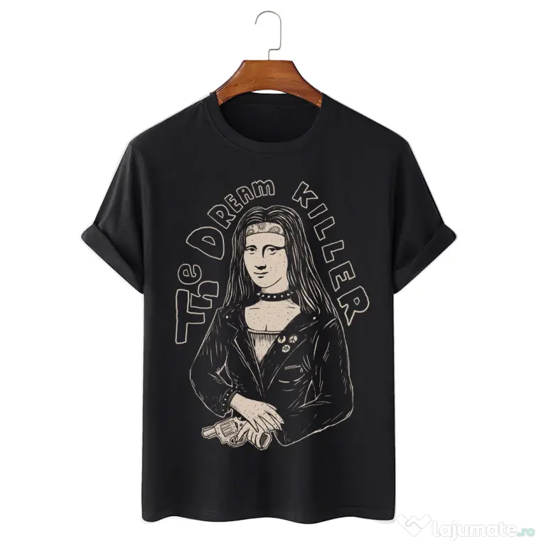 Tricou personalizat negru unisex The Dream Killer