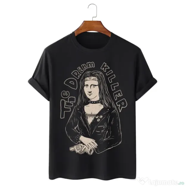 Tricou personalizat negru unisex The Dream Killer