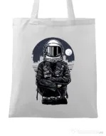 Sacosa din panza Astronaut rebel Alb