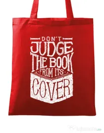 Sacosa din panza Book cover Rosu