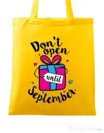 Sacosa din panza Dont open until September Galben