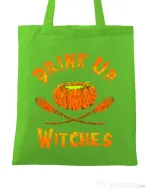 Sacosa din panza Drink up witches Verde mar