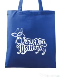 Sacosa din panza Every dog matters Albastru regal