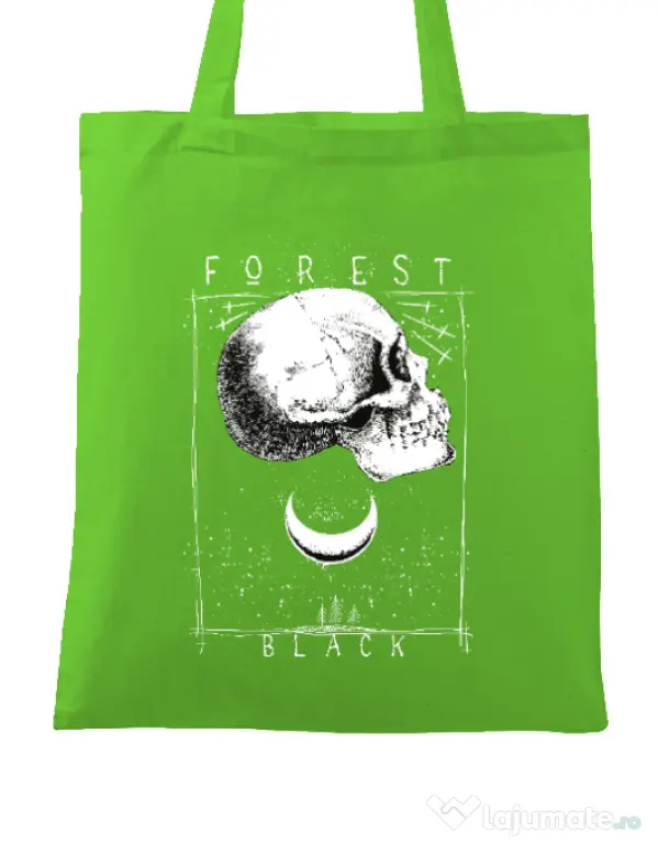 Sacosa din panza Forest Black Verde mar