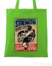 Sacosa din panza Health and strength Verde mar
