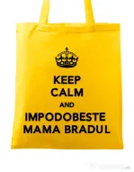 Sacosa din panza Impodobeste mama bradul Galben