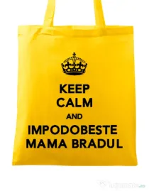 Sacosa din panza Impodobeste mama bradul Galben