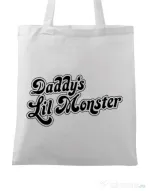 Sacosa din panza Lil monster Alb