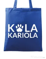 Sacosa din panza Logo Kola Alb Albastru regal