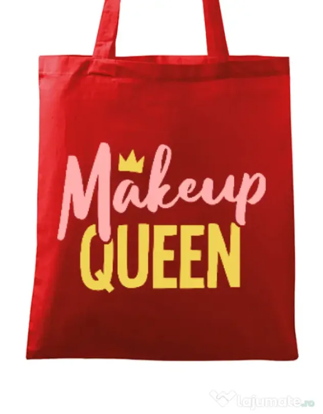 Sacosa din panza Makeup queen Rosu