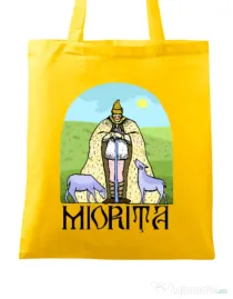 Sacosa din panza Miorita Galben