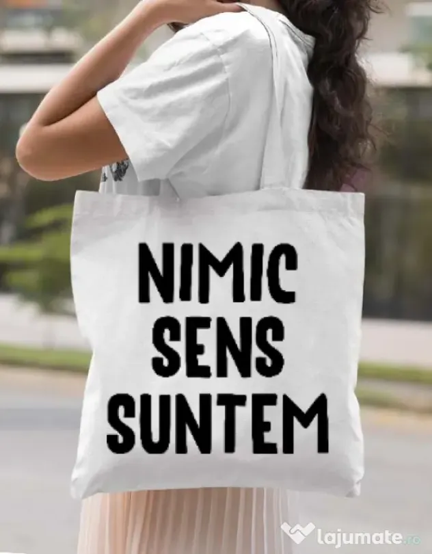 Sacosa din panza Nu are sens 1 Alb