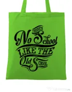 Sacosa din panza Old school typography Verde mar