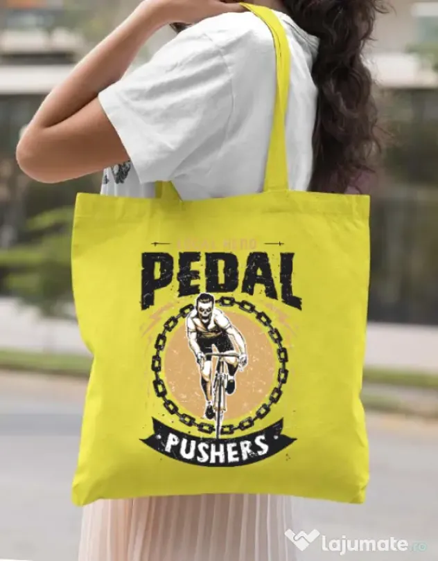 Sacosa din panza Pedal pushers Galben