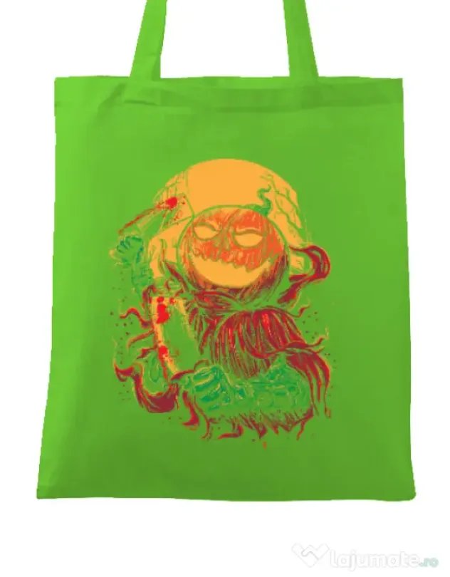 Sacosa din panza Pumpkinhead Butcher Verde mar