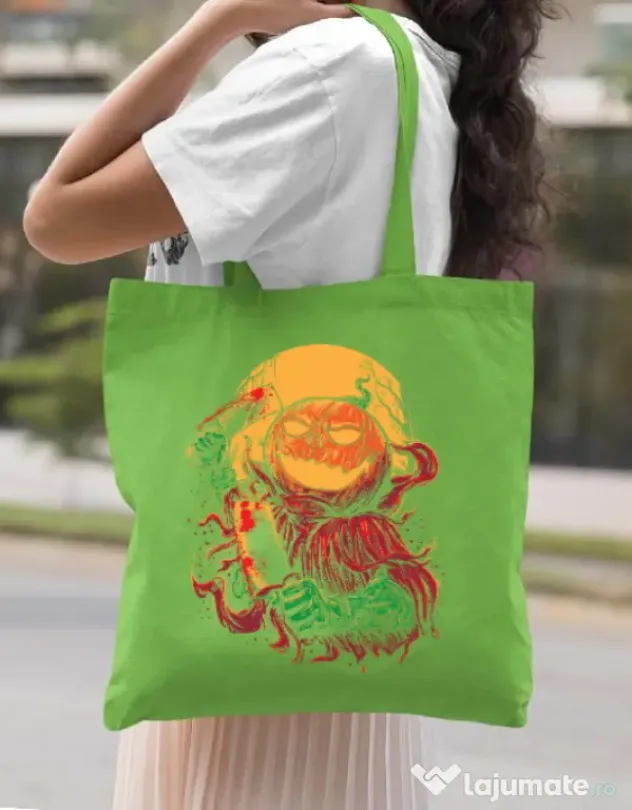 Sacosa din panza Pumpkinhead Butcher Verde mar