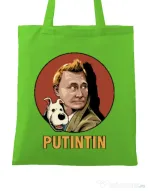 Sacosa din panza Putin Tin Verde mar