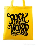 Sacosa din panza Rock my world Galben