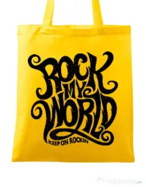 Sacosa din panza Rock my world Galben
