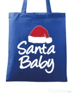 Sacosa din panza Santa baby Albastru regal
