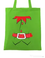 Sacosa din panza Santa helper Verde mar