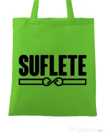 Sacosa din panza Suflete Verde mar