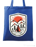 Sacosa din panza Sunset camp Albastru regal