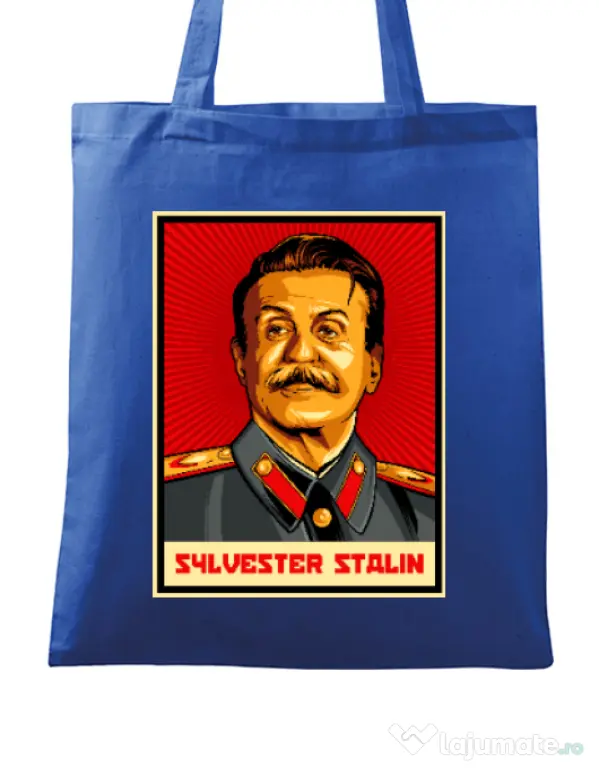 Sacosa din panza Sylvester Stalin Albastru regal