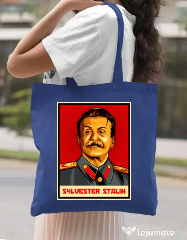 Sacosa din panza Sylvester Stalin Albastru regal