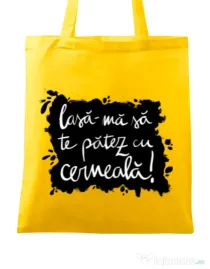 Sacosa din panza Te patez cu cerneala Galben
