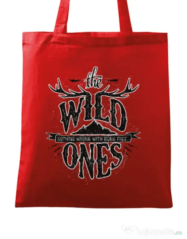 Sacosa din panza The Wild Ones Rosu