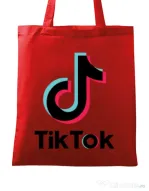 Sacosa din panza Tik Tok Rosu