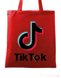Sacosa din panza Tik Tok Rosu
