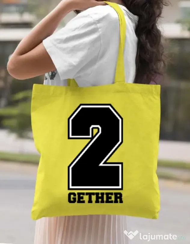 Sacosa din panza Together Galben