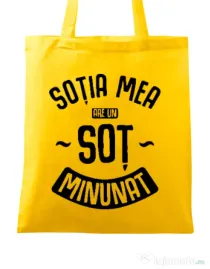 Sacosa din panza Un sot minunat Galben
