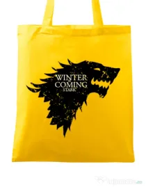 Sacosa din panza Winter is coming Stark Galben