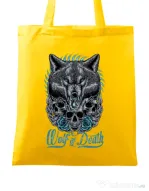 Sacosa din panza Wolf of death Galben