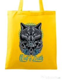 Sacosa din panza Wolf of death Galben