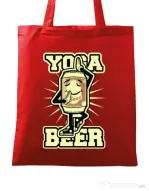 Sacosa din panza Yoga beer Rosu