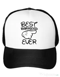Sapca personalizata Best boyfriend ever Alb