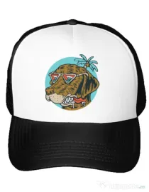 Sapca personalizata Chill dog Alb
