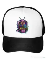 Sapca personalizata Flower television Alb