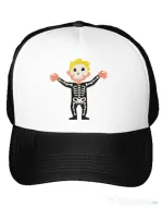 Sapca personalizata Halloween Skull Alb
